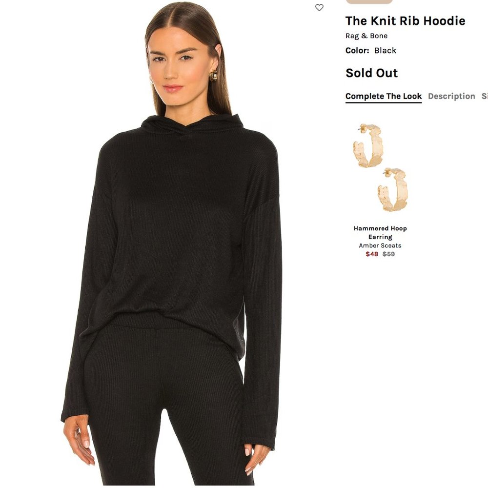 Full Set Rag & Bone The Knit Rib Hoodie and Sweats Set